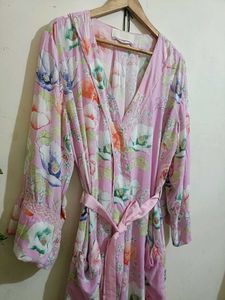 Flowy Floral Pink Robe