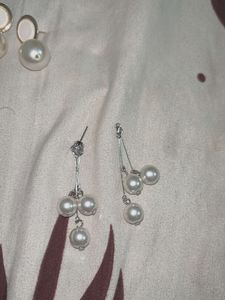 Elegant Pearl Drop Earrings Set