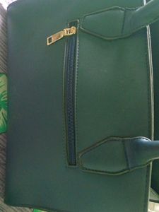 Stylish Teal Handbag with Gold Lock