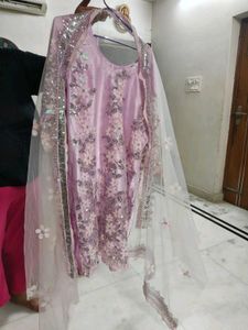 Stunning Lavender Kurta Set with Dupatta