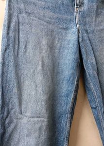Classic Blue Wash Wide Leg Jeans