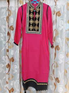 Beautiful bright pink kurta Party Wear