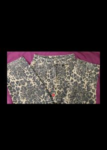 Leopard Print Wide Leg Pants