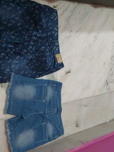 Stylish Denim Shorts &amp; Capris Combo