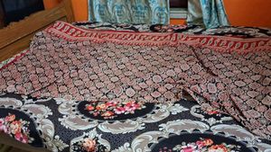 Beautiful Printed ajrakh kalamkari Saree