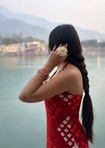 Red Ethnic Kurta with White Bandhani Print