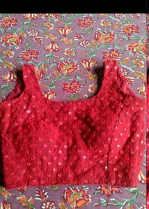 Red Sequined Lehenga Choli