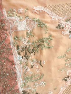Elegant Peach Embroidered Kurta Set