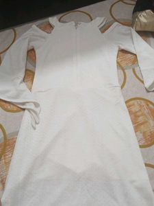 White Cold Shoulder Dress