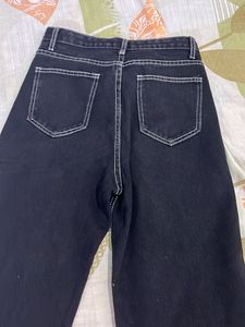 Stylish Black Wide Leg Jeans
