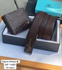 Emporio Armani Belt &amp; Wallet Set