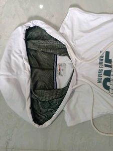 Men's White Graphic Hoodie T-Shirt