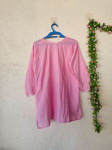 Pink Cotton Kurta
