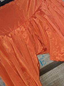 Orange Kurta Set with Embellished Border