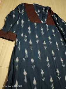Stylish Blue Ikat Kurta