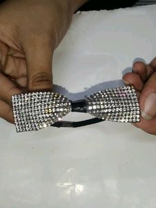 Black Rhinestone Rubberband
