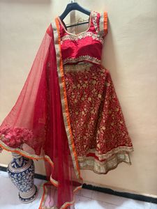 Red heavy Lehenga Choli Set