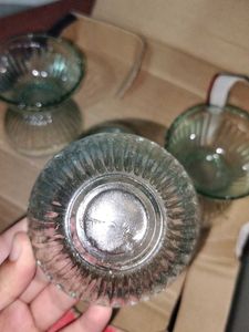 Set of 3 Glass Dessert Bowls
