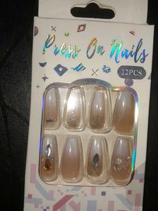 Elegant peach Press-On Nails