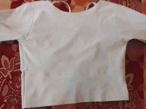 White Criss-Cross Back Crop Top
