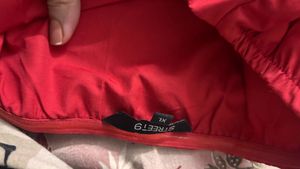 Red Off-Shoulder Tie-Up Top