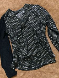 Sparkly Sequin Wrap Top