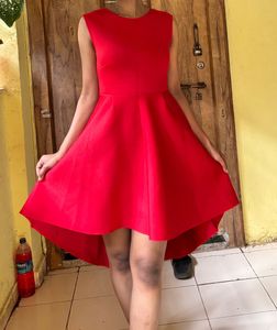 Chic Red Skater Dress