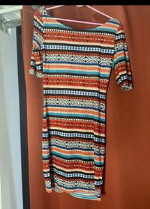 Geometric Print Bodycon Dress