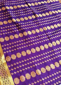 Purple &amp; Gold pattu Saree