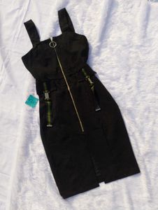 💋Black Overall Dress♥️