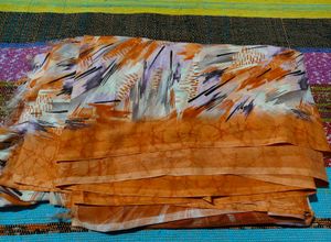 Vibrant Abstract Print Saree