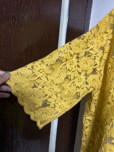 Yellow Lace Blazer