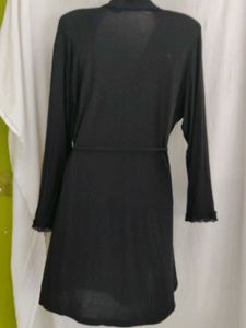 M&amp;S Black Wrap Robe