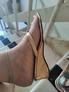 Golden Embellished Flats