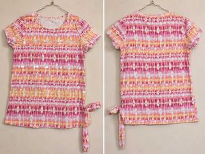 Girls Printed Tie-Side– Multicolor T-Shirt