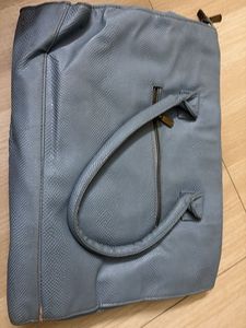 Stylish Light Blue Textured Handbag
