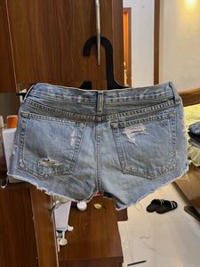 Distressed Denim Shorts
