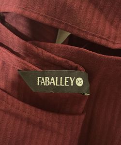 FabAlley Burgundy Cold Shoulder Top