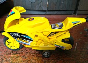Yellow Turbo Ninja Toy Motorcycle