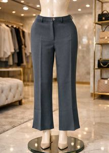 Chic Grey Wide-Leg Trousers
