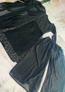 Elegant Black Kurta Set with Dupatta