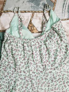 Light Blue Floral Mini Dress
