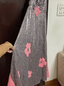 Silver Sequin Maxi Dress
