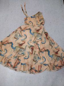 Abstract Print Flowy Dress