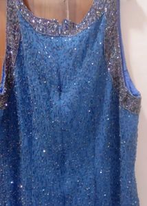 Sparkling Blue Ethnic Gown