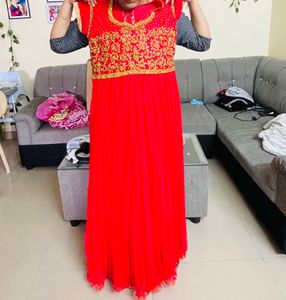 Beautiful Red Anarkali Gown