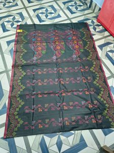 brand new full weaving silk saree black