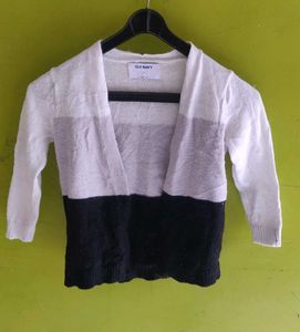 CUTE BLACK N WHITE KIDS CARDIGAN