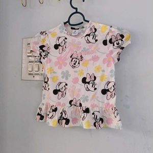Cute Minnie Mouse Floral Top