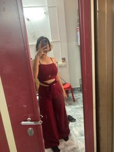 Imported Maroon Co Ord Set